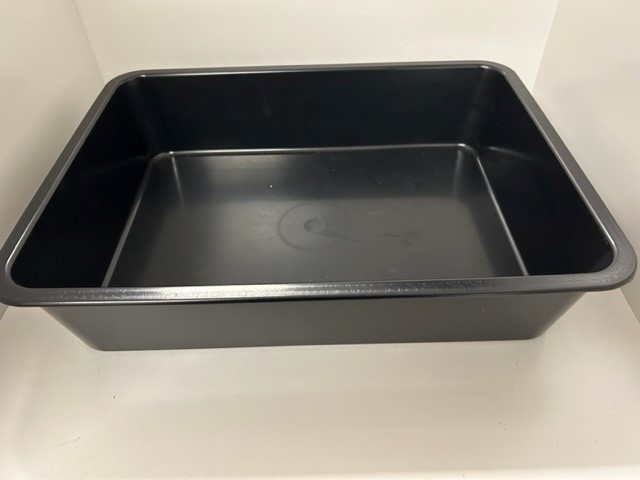 BLACK Large low cat litter tray 41cm x 31cm x 9cm BLACK Large low cat litter tray 41cm x 31cm x 9cm